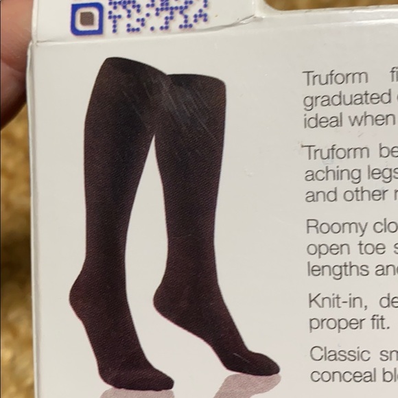 TruForm Men or Womens Compression socks Black - Picture 5 of 8